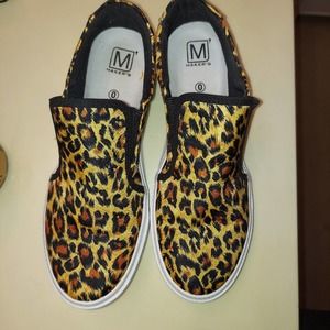 Cheetah slip on shoes